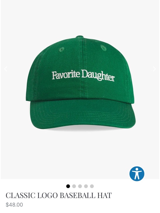 Favorite Daughter Accessories - Favorite Daughter Green Classic Logo Baseball Hat